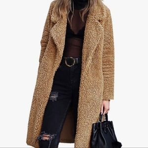 Angashion Amazon Teddy Bear Coat Fuzzy Coat Jacket